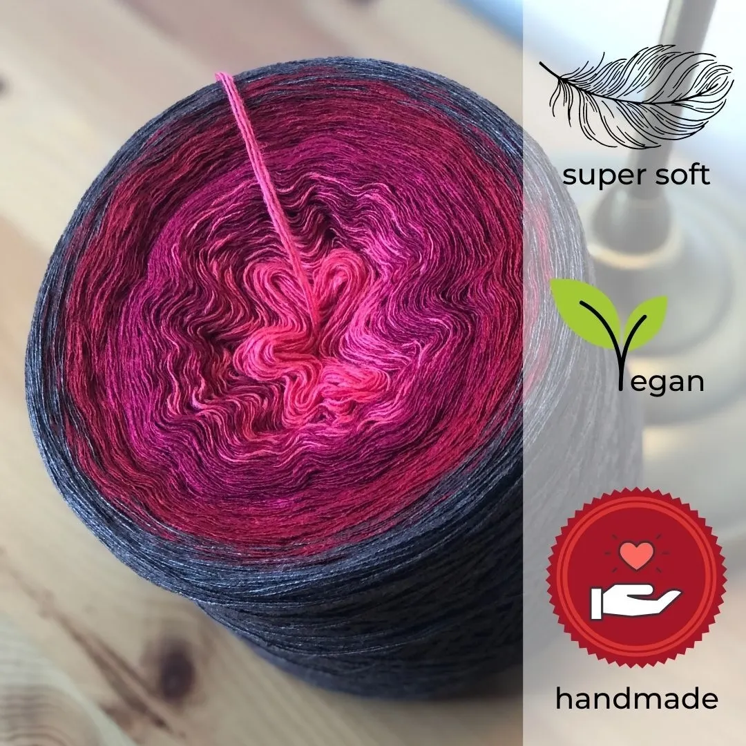 Woolpedia Colors Raspberry Cake gradient yarncake (modal)