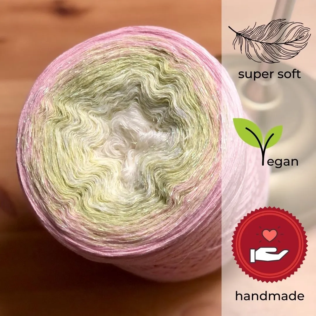 Woolpedia Colors Little Rainbow glitter gradient yarncake (modal)