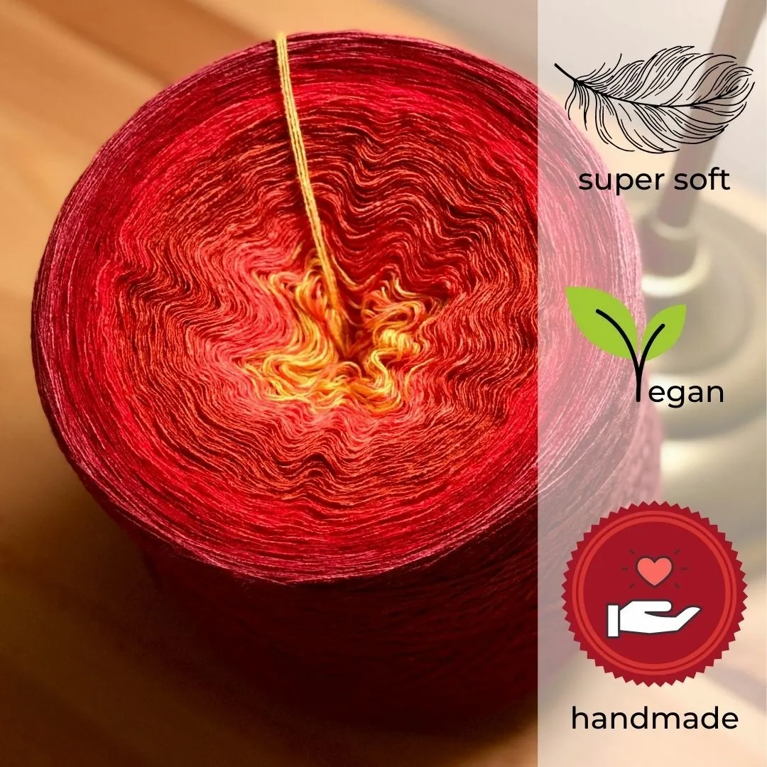Woolpedia Colors Kaminfeuer gradient yarncake (modal)