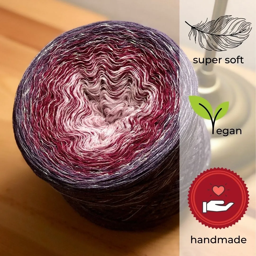 Woolpedia Colors Lavendel glitter gradient yarncake (modal)