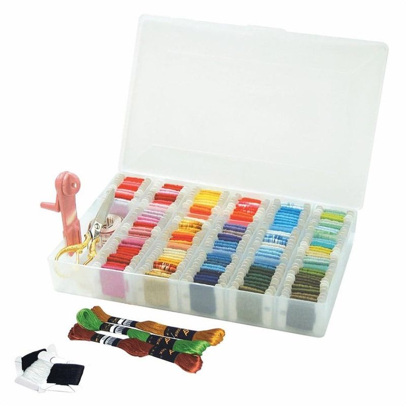 Hemline Large Embroidery Thread Organizer – 28x18x4 cm (approx. 11 x 7 x 1.5 inches)