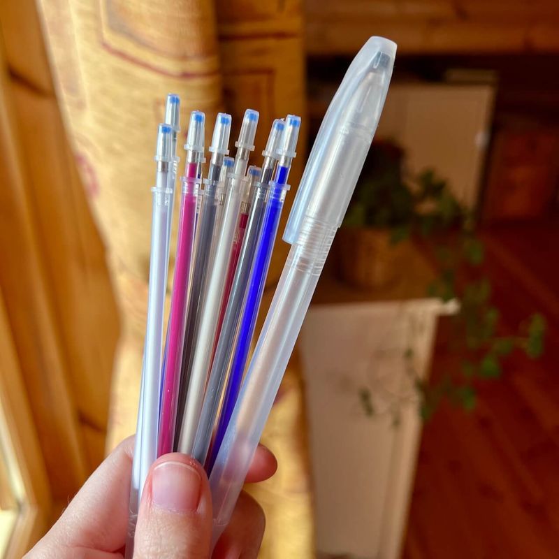 10 pieces Thermo Pen Kit – Heat Erasable Marking Pens for Precise Crafting
