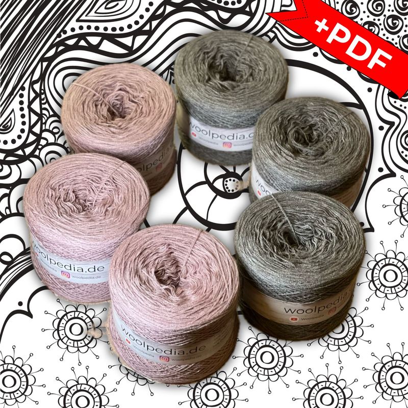 Woolpedia Colors Sound of the Ocean - Rosé Echo - full yarn set - (modal) - 26100m