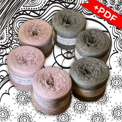 Woolpedia Colors Sound of the Ocean - Rosé Echo - full yarn set - (modal) - 26100m
