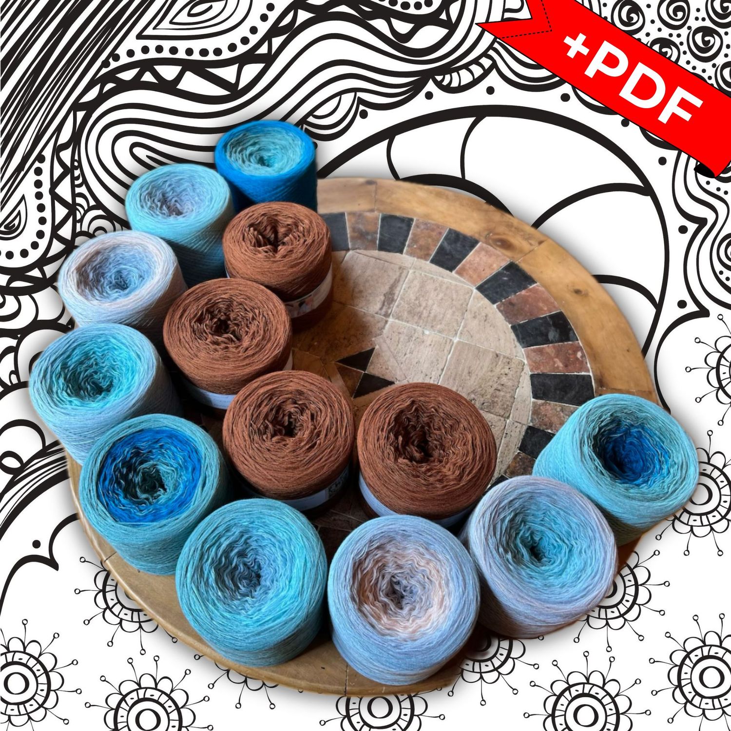 Woolpedia Colors Sound of the Ocean - Kleiner Bruder - full yarn set - (modal) - 26100m