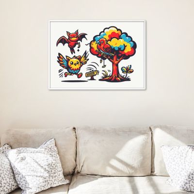 Woodland Party 40x30 cm Cross-Stitch Kit Partial Image DIY Set