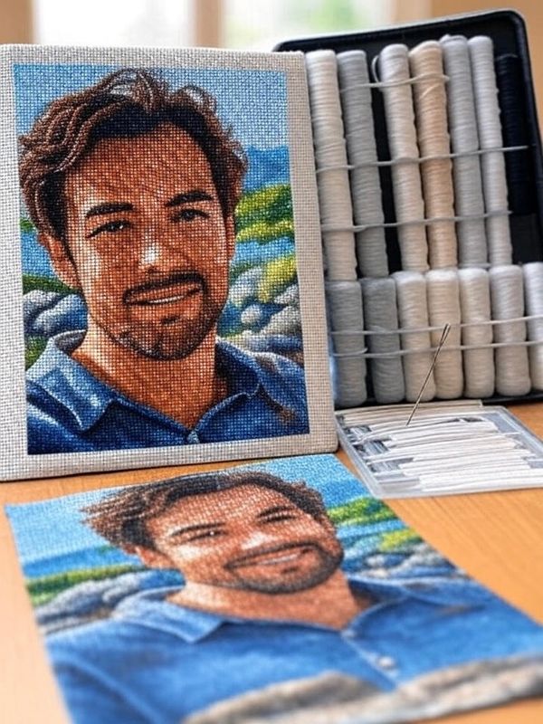 Photo / Custom Design Cross Stitch Kit DIY Embroidery Set 11 CT