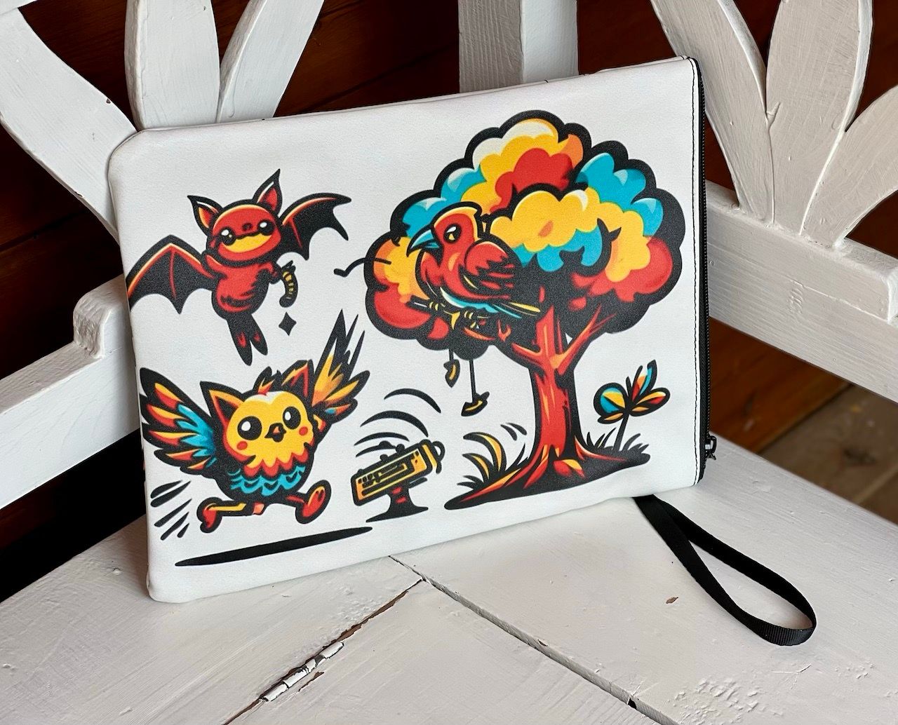 Forest party embroidery cross stitch project bag