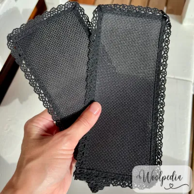 10x Blank Black Aida Bookmarks 14 CT for Cross-Stitch