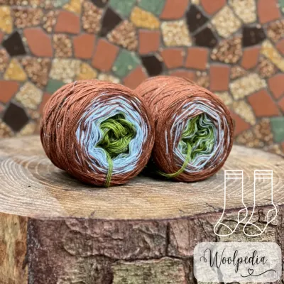 Woolpedia Socks Glitzerndes Erdenmosaik - modal gradient glitter sock yarn