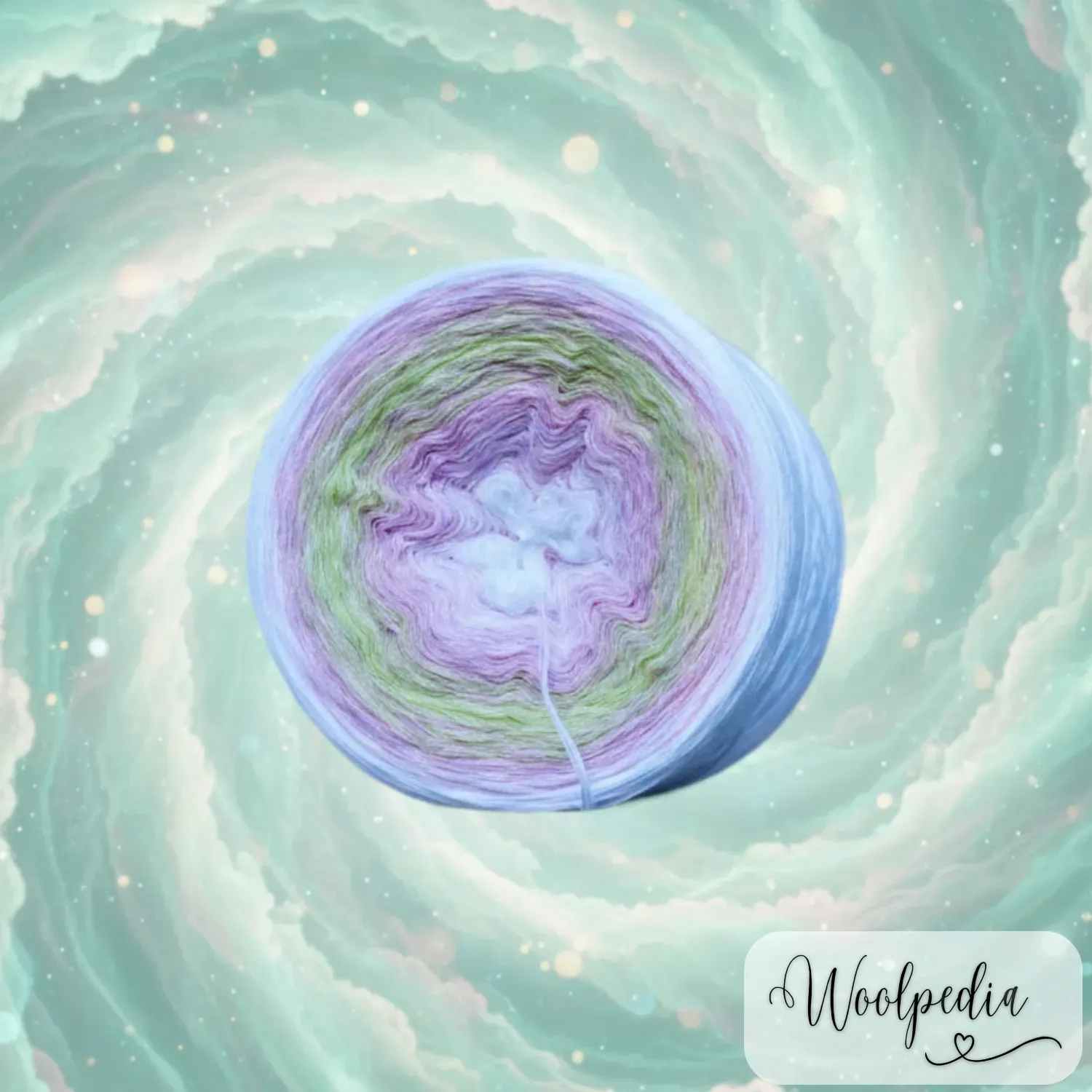Woolpedia Colors Minty Swirl gradient yarncake (modal)