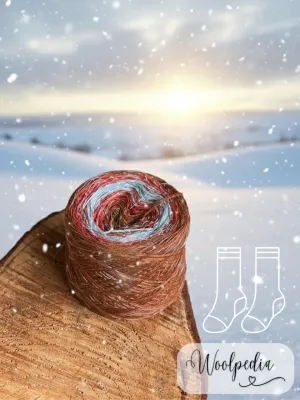 Woolpedia Socks Silver Dawn - modal gradient glitter sock yarn