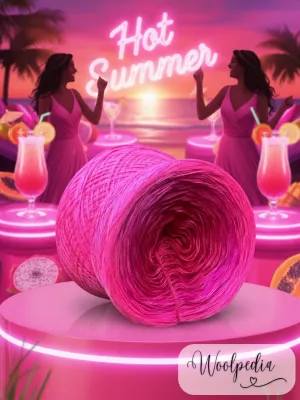 Woolpedia Colors Hot Summer Pink gradient yarncake (cotton-mix)