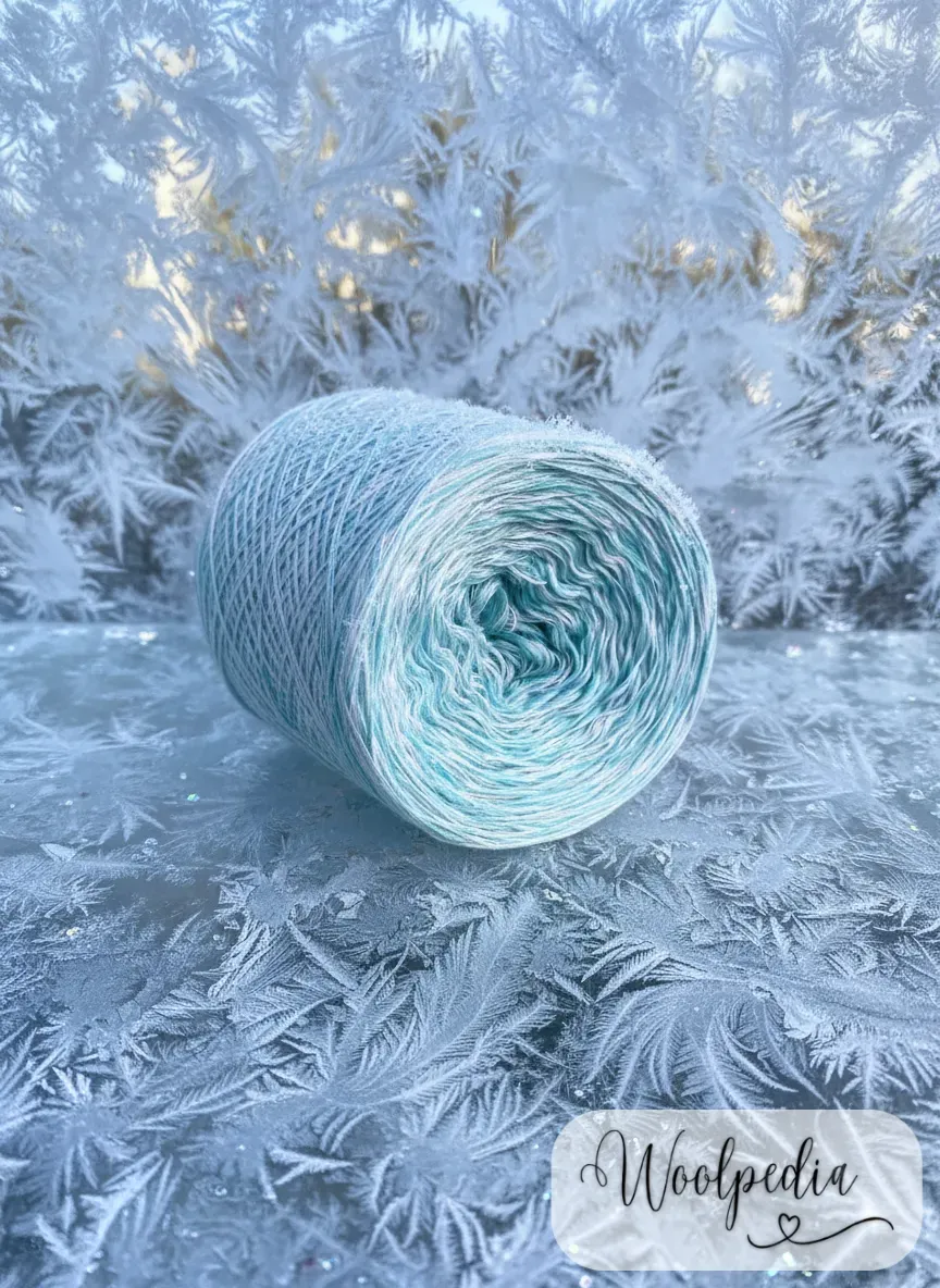 Woolpedia Designer Yarn Eisblume glitter gradient yarncake (organic cotton)
