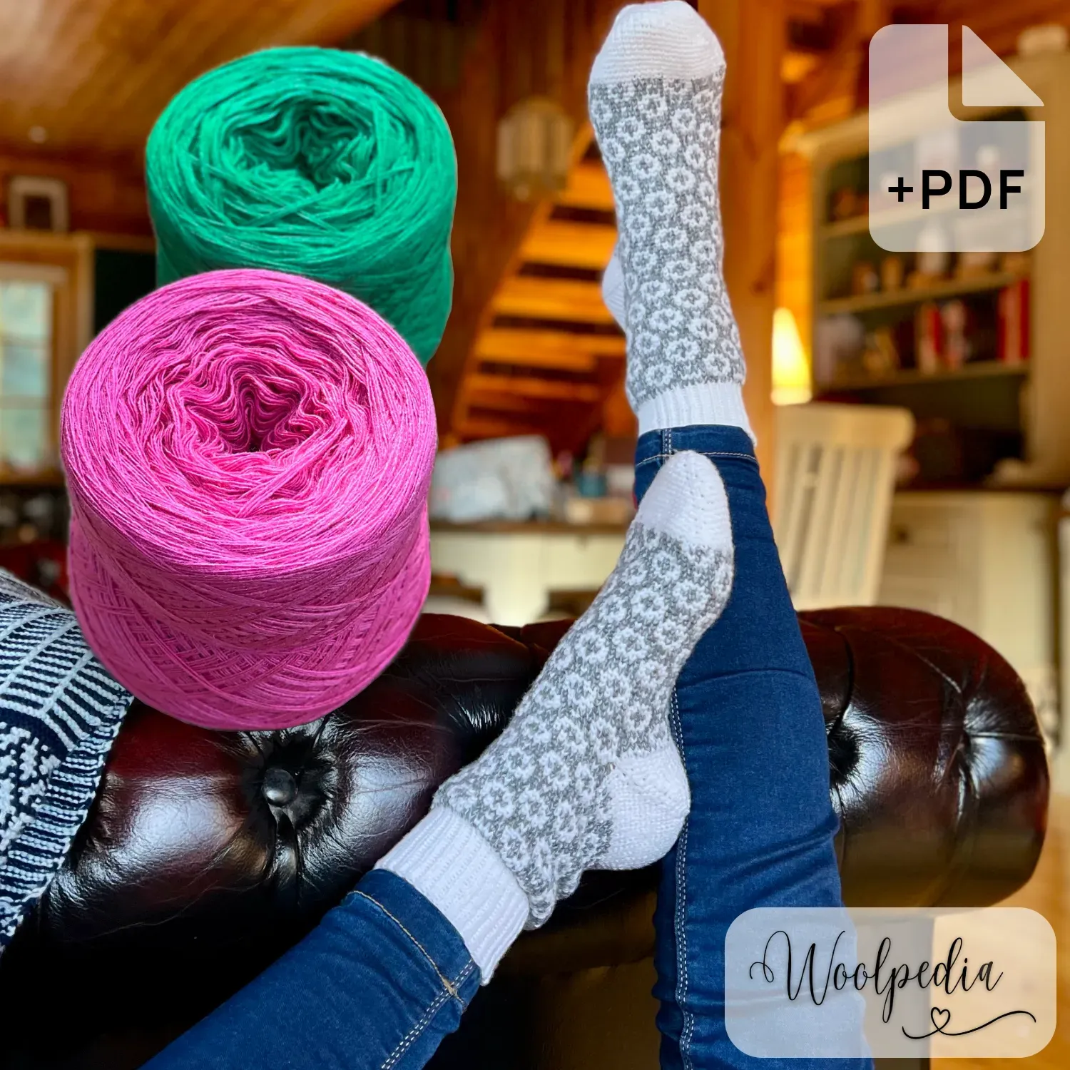 Chalet Sock Yarn Set Himbeerhain (Modal) + PDF &amp; Video Crochet Pattern