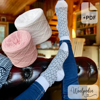 Chalet Sock Yarn Set Porzellan (Modal) + PDF &amp; Video Crochet Pattern