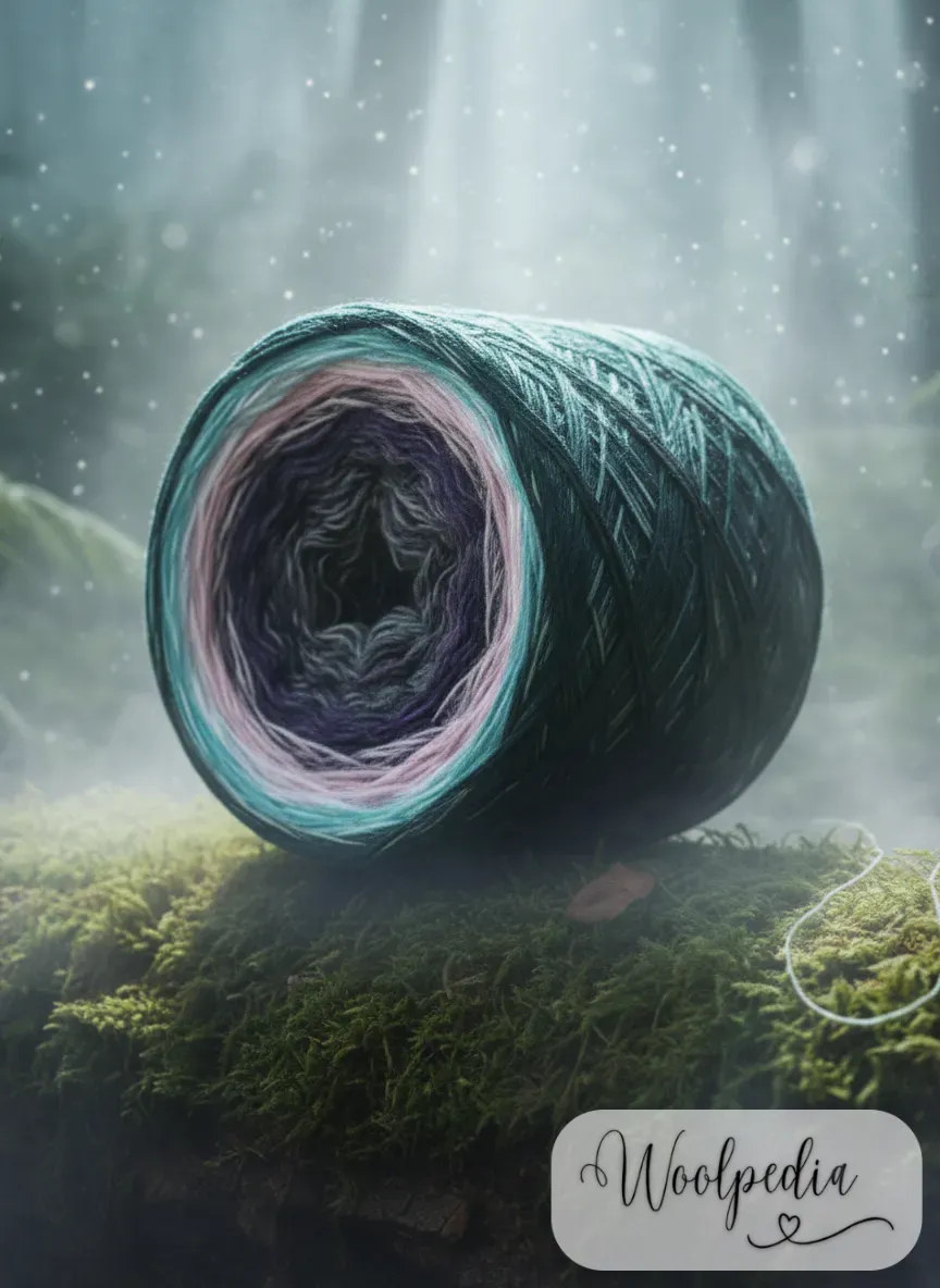 Woolpedia Colors Nebelwald gradient yarncake (modal)