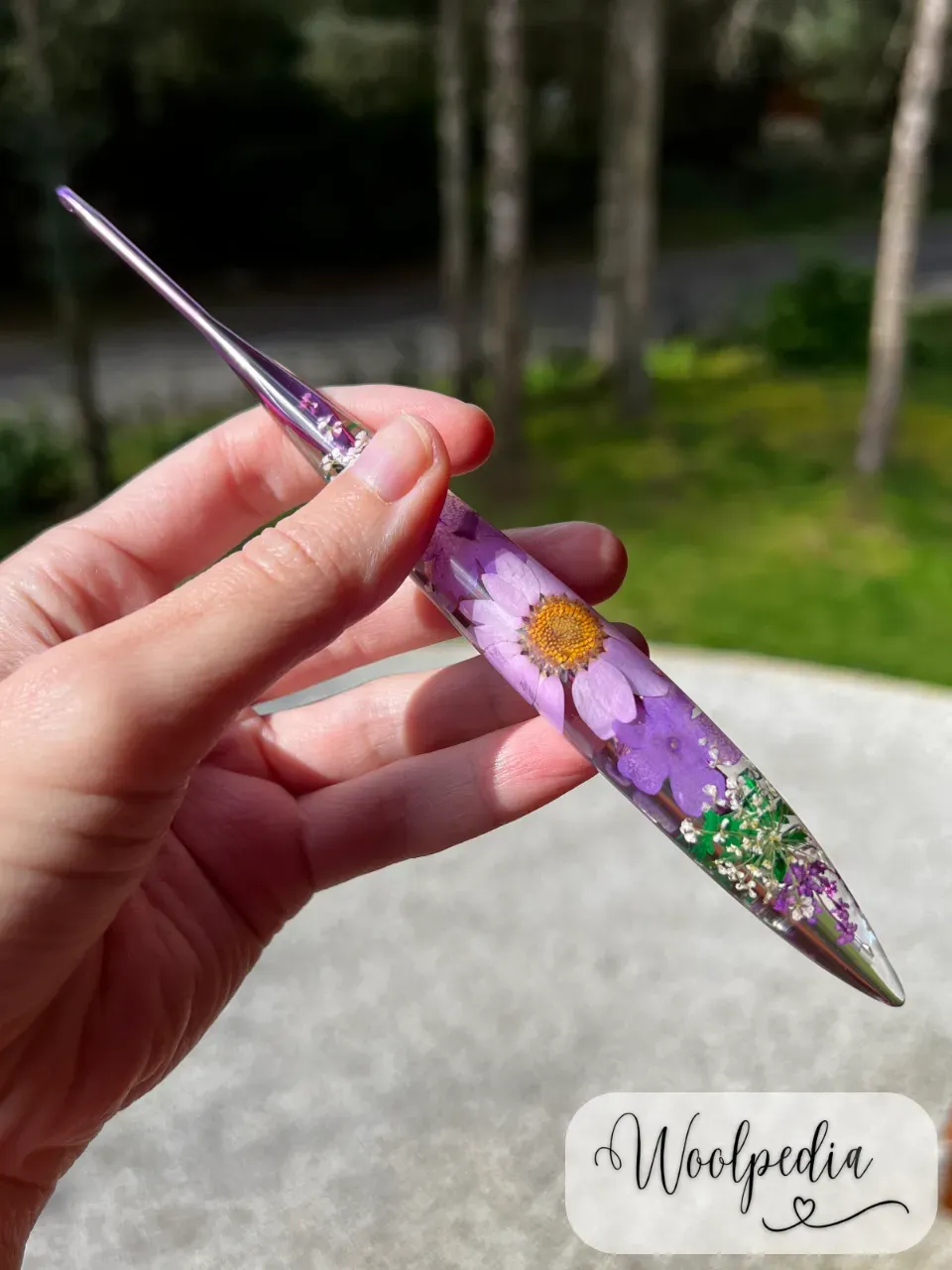 Resin Flower Handmade Crochet Hook 3mm D/3