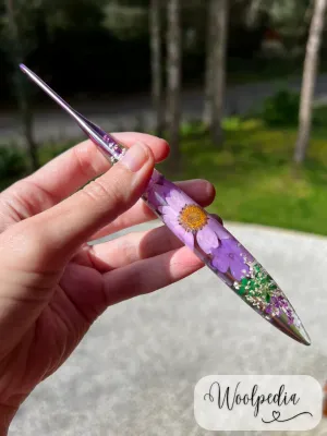 Resin Flower Handmade Crochet Hook 3mm D/3