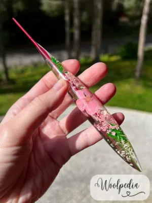 Resin Flower Handmade Crochet Hook 2mm B/1