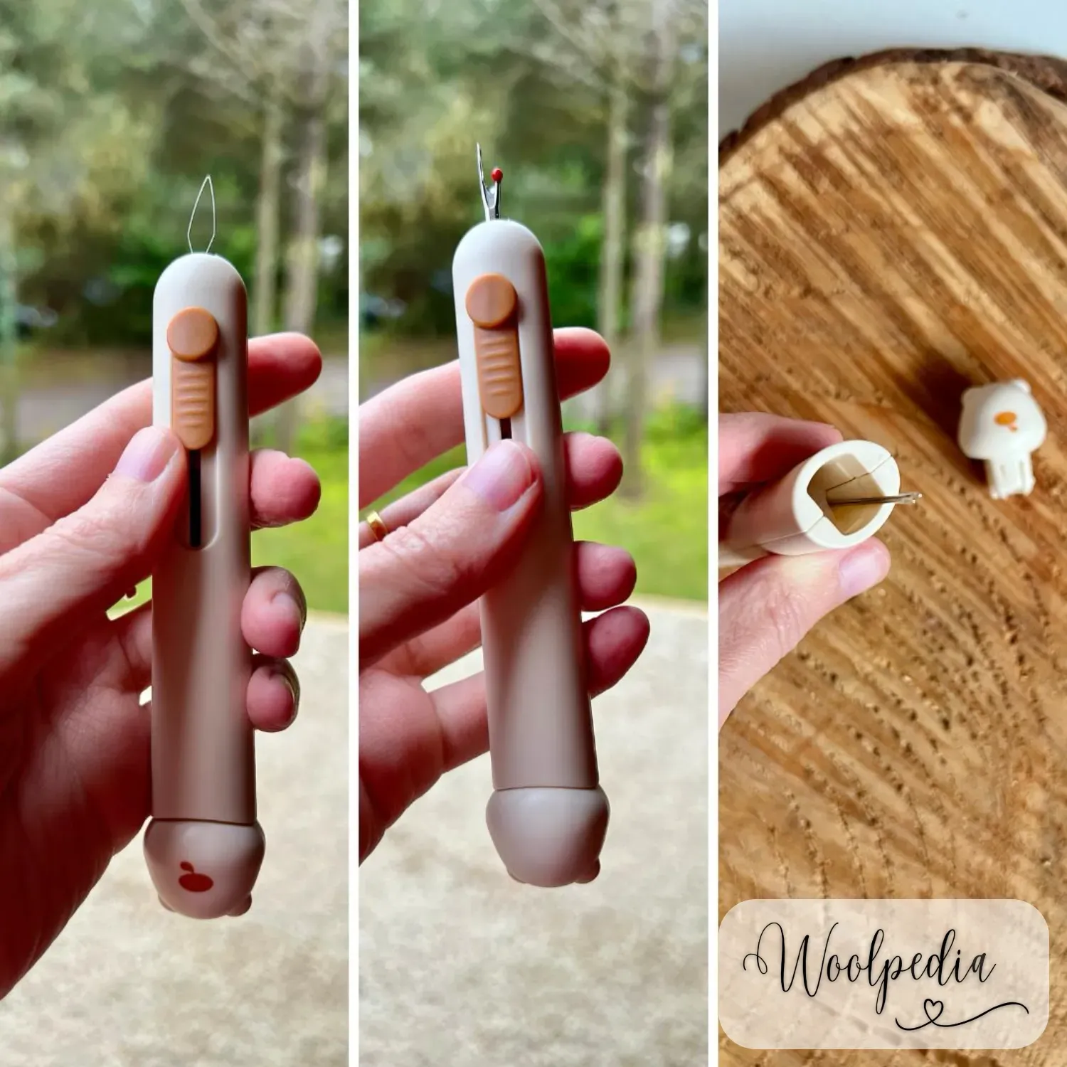 🐻 3-in-1 Bear Tool: Needle Threader, Seam Ripper &amp; Needle Holder