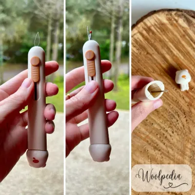 🐻 3-in-1 Bear Tool: Needle Threader, Seam Ripper &amp; Needle Holder