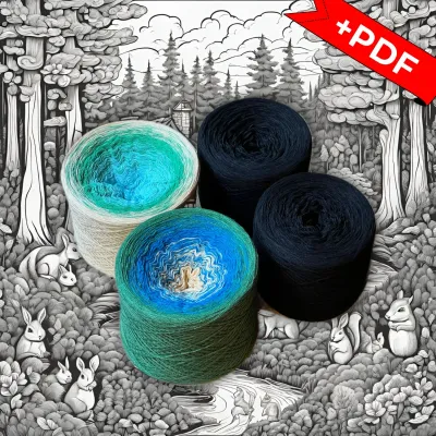 Woolpedia Colors River Valley CAL &quot;Verborgene Flusstäler&quot; yarn series + PDF crochet pattern - 7300m (modal)