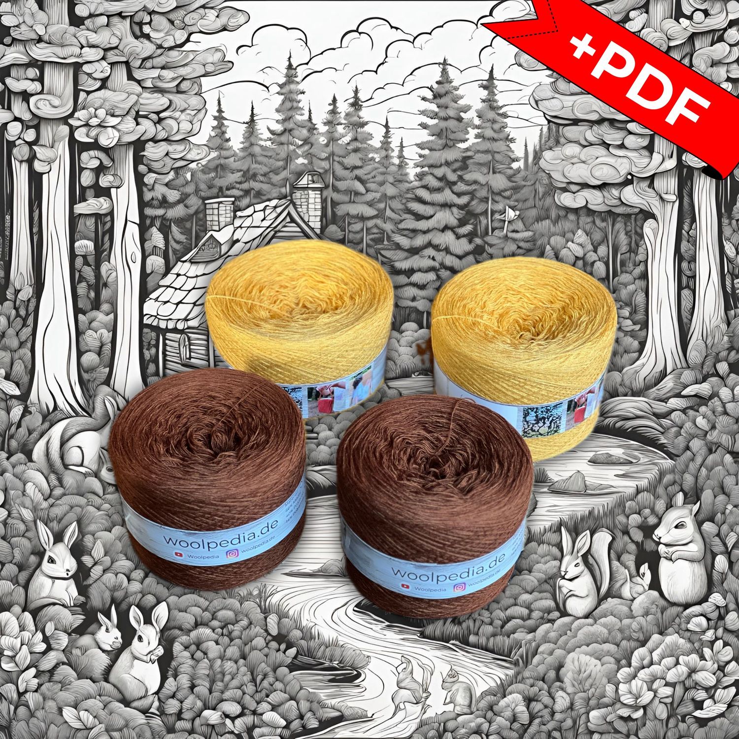 Woolpedia Colors River Valley CAL "Goldene Lichtung" yarn series + PDF crochet pattern - 7300m (modal) Woolpedia Colors River Valley CAL "Goldene Lichtung" yarn series + PDF crochet pattern - 7300m (modal)