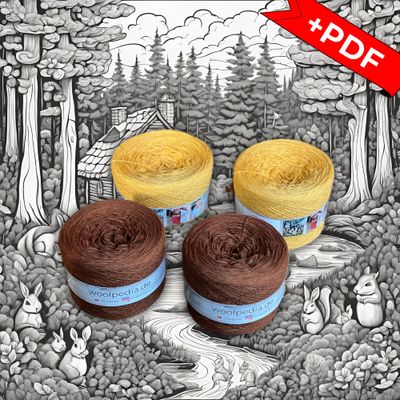 Woolpedia Colors River Valley CAL &quot;Goldene Lichtung&quot; yarn series + PDF crochet pattern - 7300m (modal)