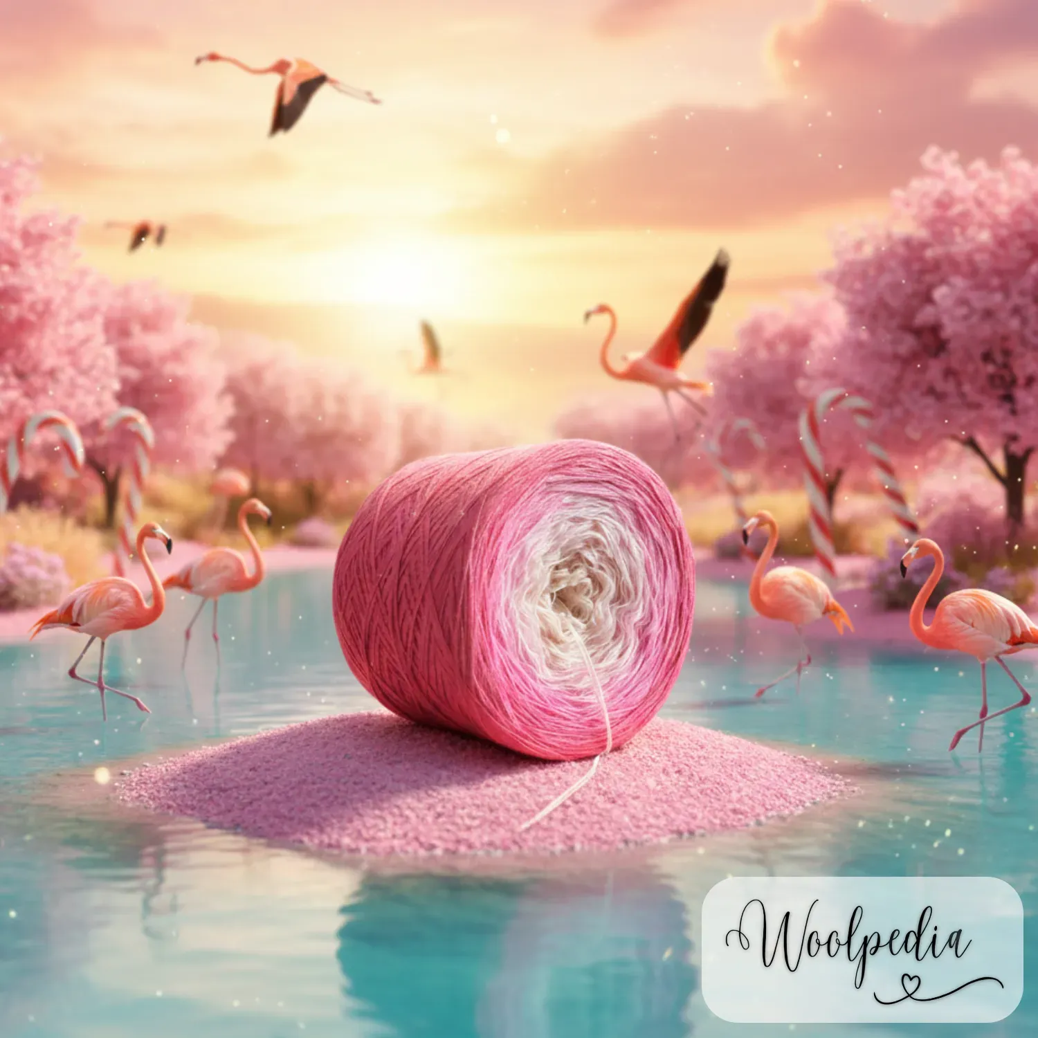 Woolpedia Colors Sweet Flamingo gradient yarncake (modal)