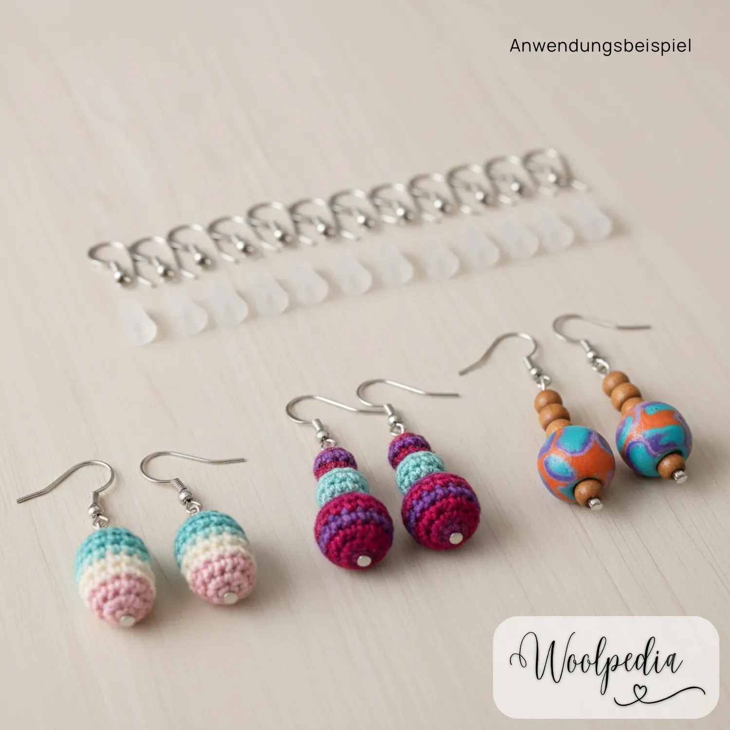 200 Silver-Plated Earring Hooks with Backings