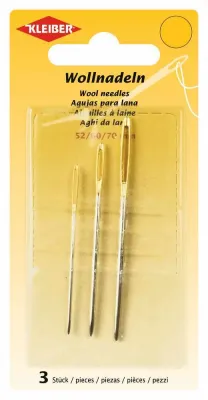 3 sharp yarn / tapestry needles by Kleiber