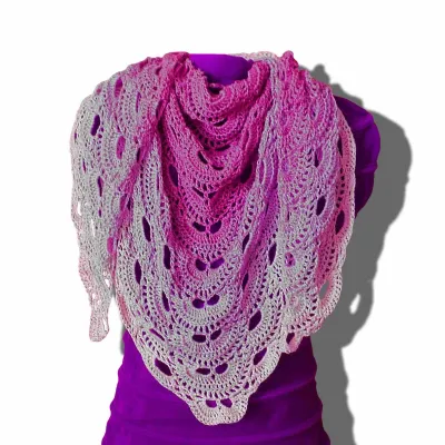 Virus shawl crochet pattern video &amp; PDF