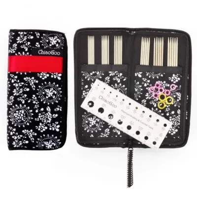 ChiaoGoo steel double pointes needles kit 15cm 6"