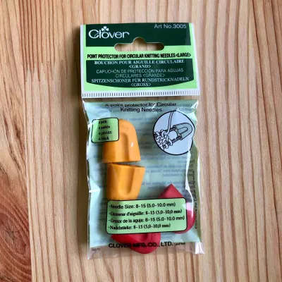 Clover 4 pcs tip protectors for knitting needles 5-10mm big