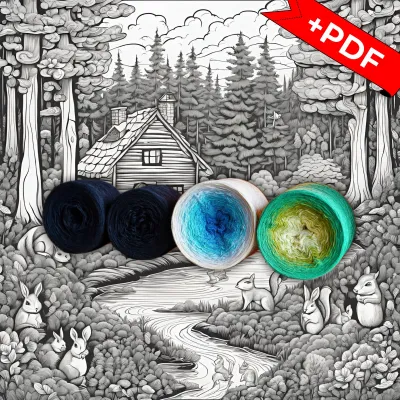 Woolpedia Colors River Valley CAL "Symphonie" yarn series + PDF crochet pattern - 7300m (modal)