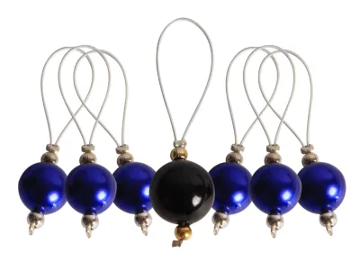 KnitPro 7 pearls - stitch markers Bluebell