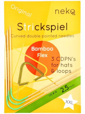 Neko Bamboo Flex XXL curved double pointed sock needles 12.5cm