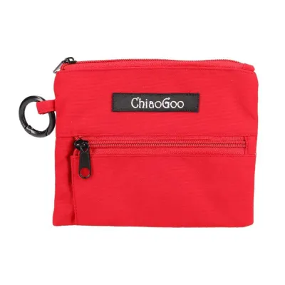 Red ChiaoGoo Shorties pouch 4.75" x 3.75" / 12 x 9.5cm