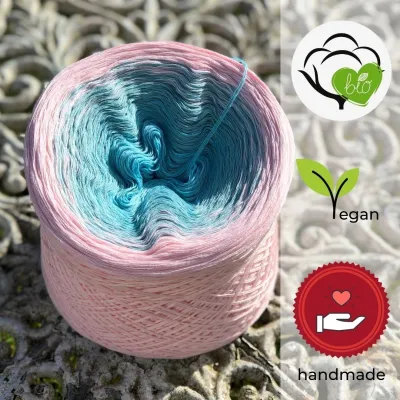 Woolpedia Colors Wasserblüte organic gradient yarncake (pure cotton) Woolpedia Colors Wasserblüte organic gradient yarncake (pure cotton)