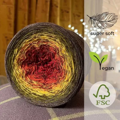 Woolpedia Colors From Dawn Till Dusk - glitter gradient yarncake (modal)