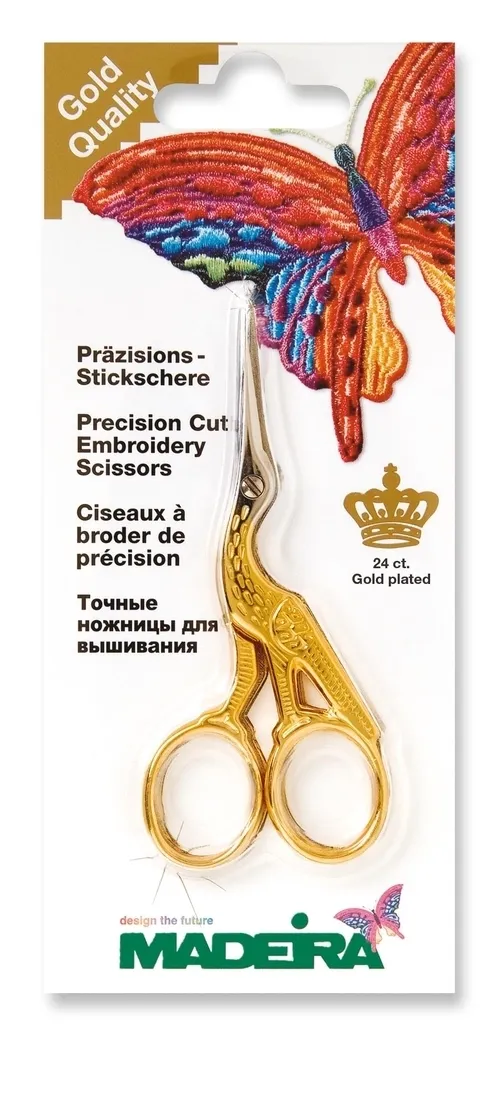 Madeira golden Stork scissors for embroidery sewing needlework
