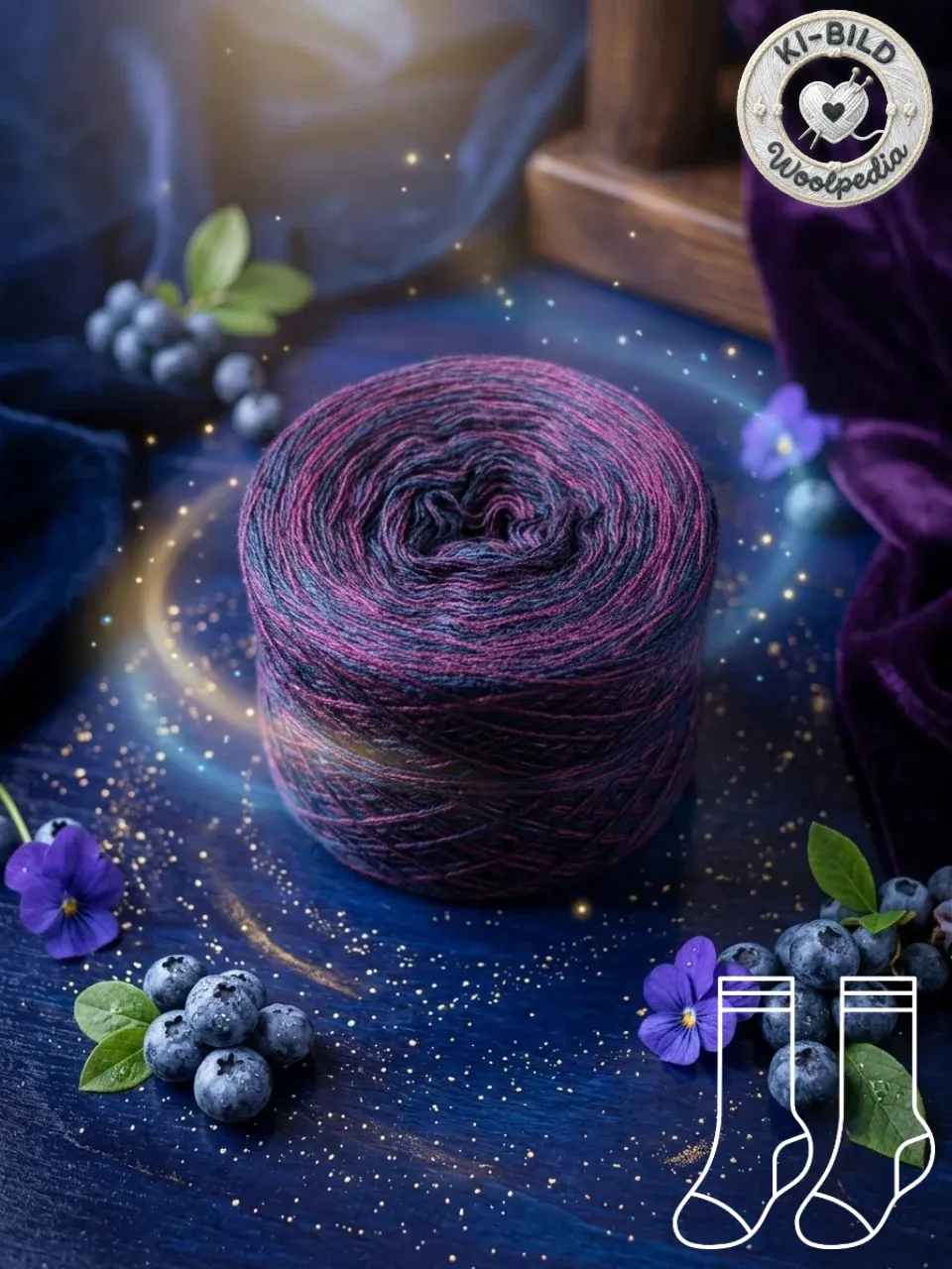 Woolpedia Socks Blueberry Nights - modal designer sock yarn
