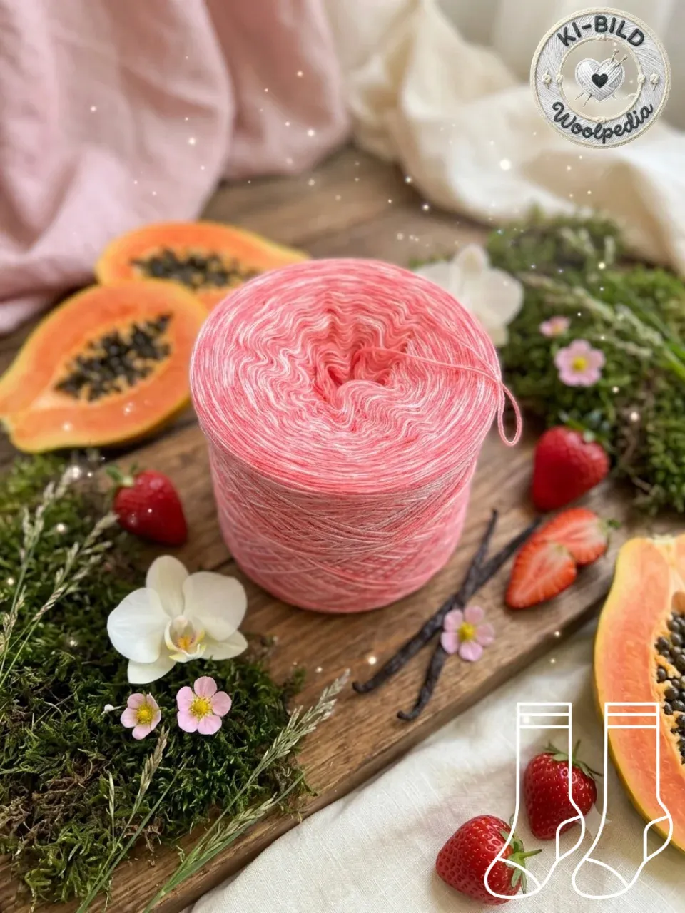 Woolpedia Socks Strawberry Dream - modal designer sock yarn
