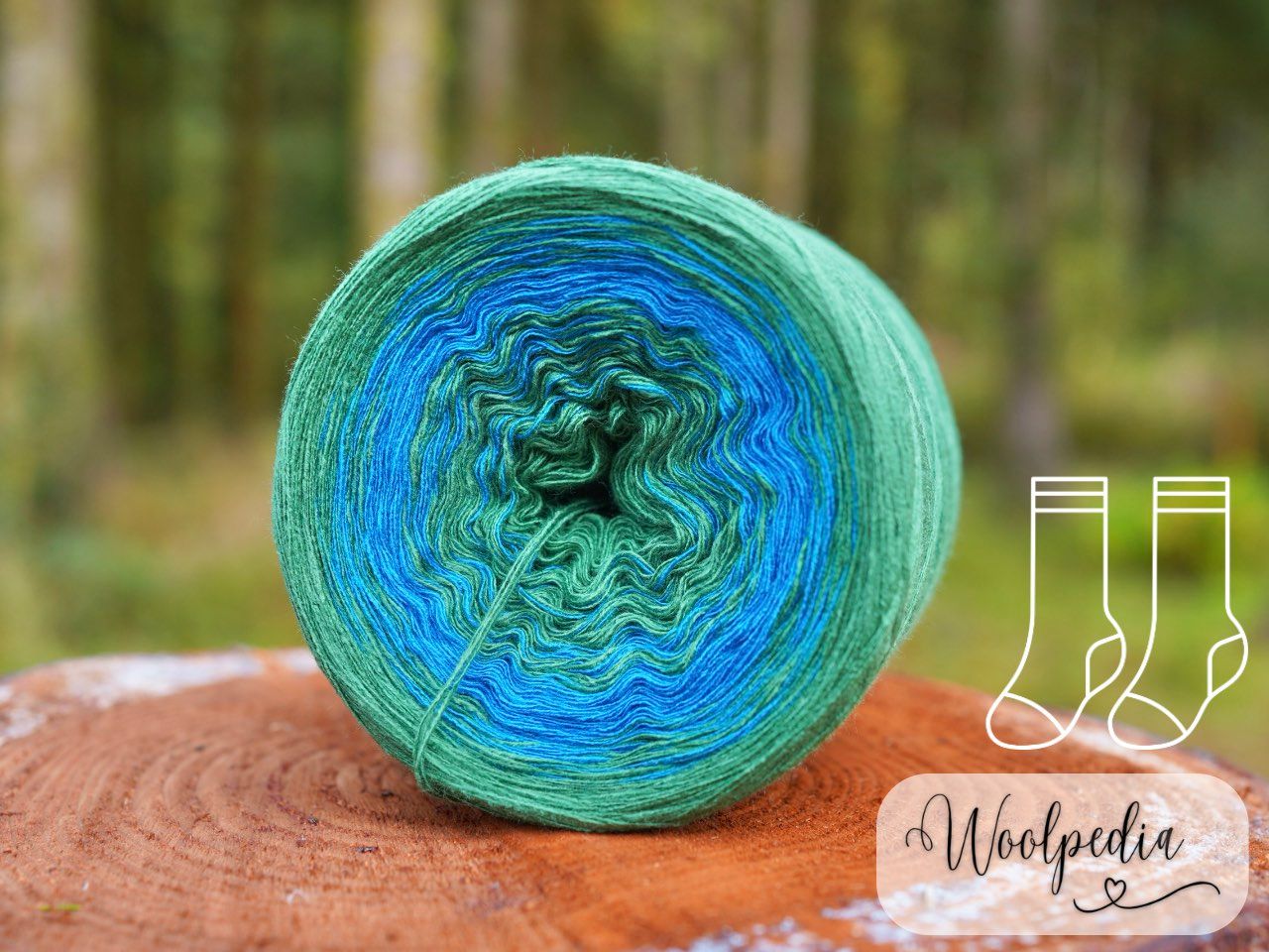 Woolpedia Socks Blue Forest - modal gradient sock yarn