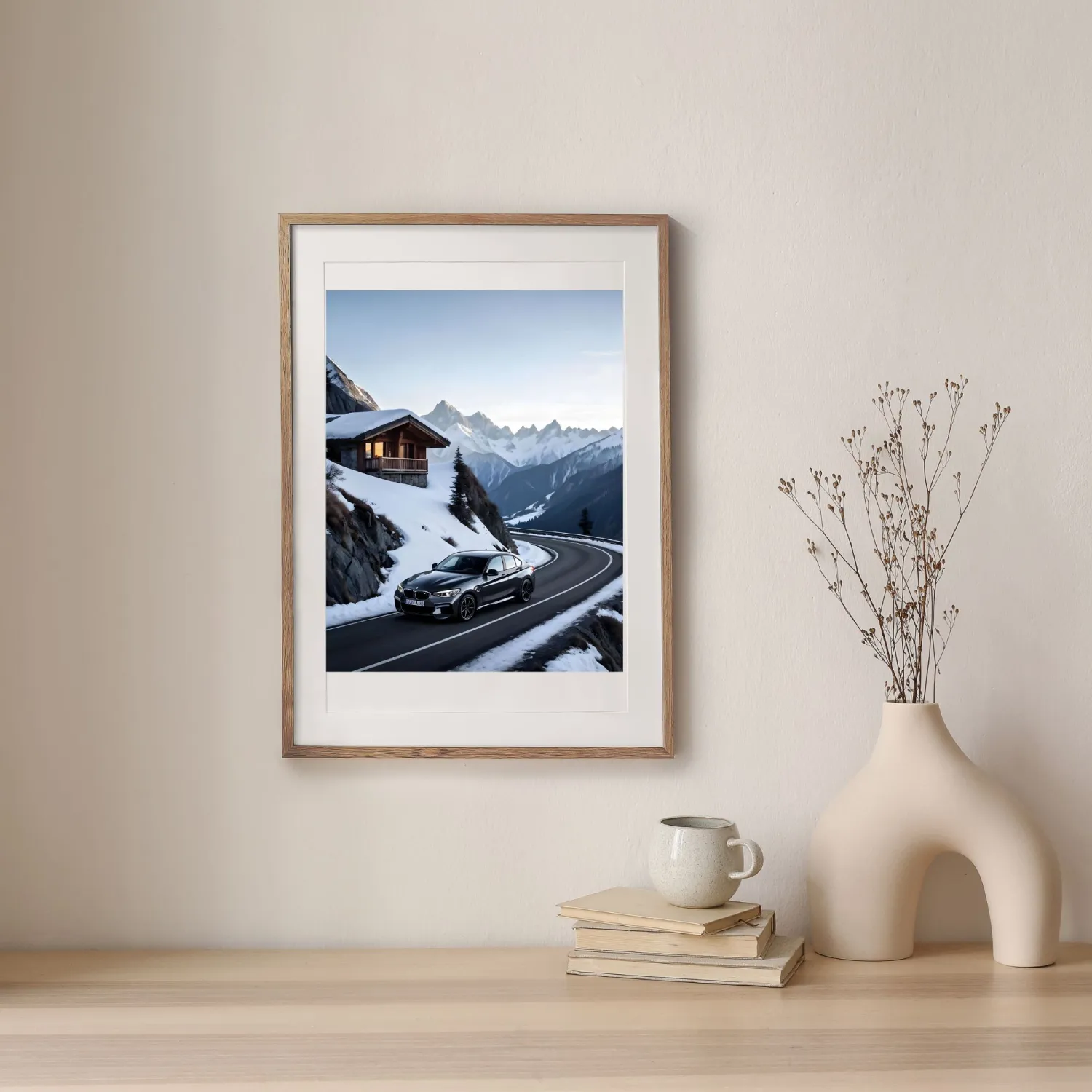 Alpine Road at Sunrise Diamond Painting Canvas 35x45 cm - round stones