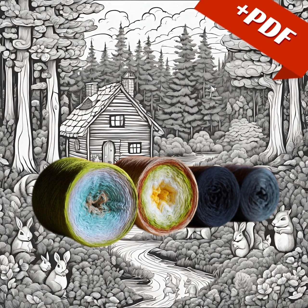 Woolpedia Colors River Valley CAL yarn series + PDF crochet pattern - 7300m (modal)