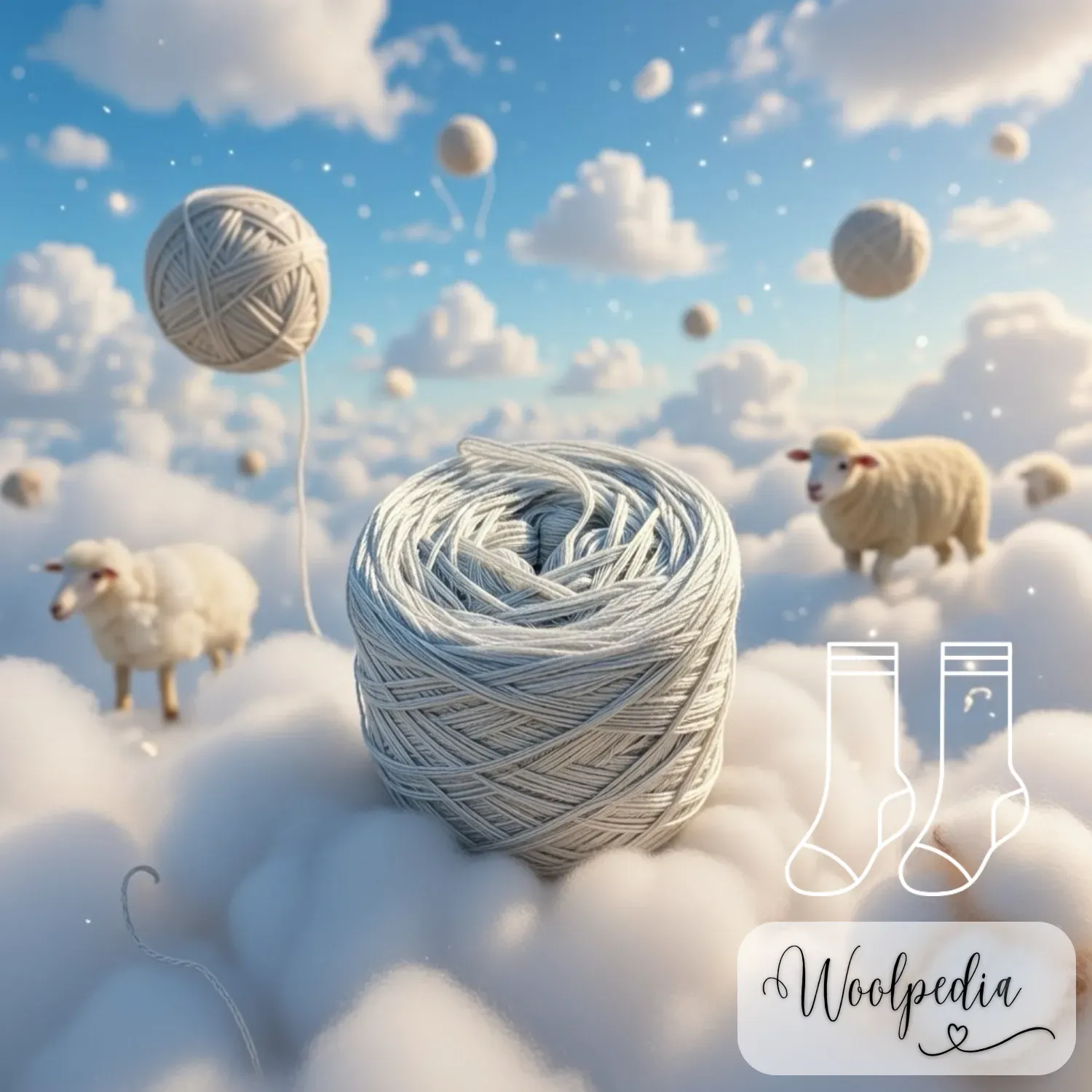 Woolpedia Socks Wolliger Himmel - modal designer sock yarn 5ply