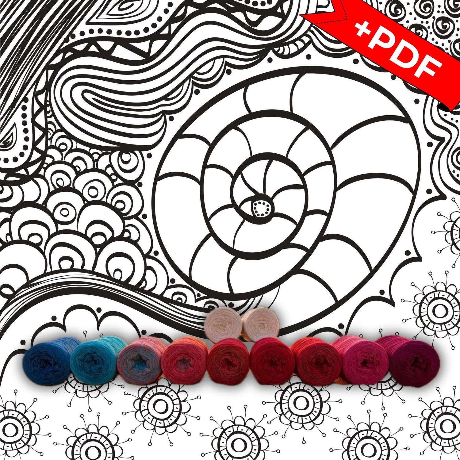 Woolpedia Colors Sound of the Ocean "Sonnenuntergang am Meer" - full yarn set + PDF (modal) Lace - 26100m