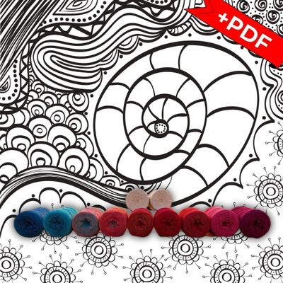 Woolpedia Colors Sound of the Ocean "Sonnenuntergang am Meer" - full yarn set + PDF (modal) Lace - 26100m